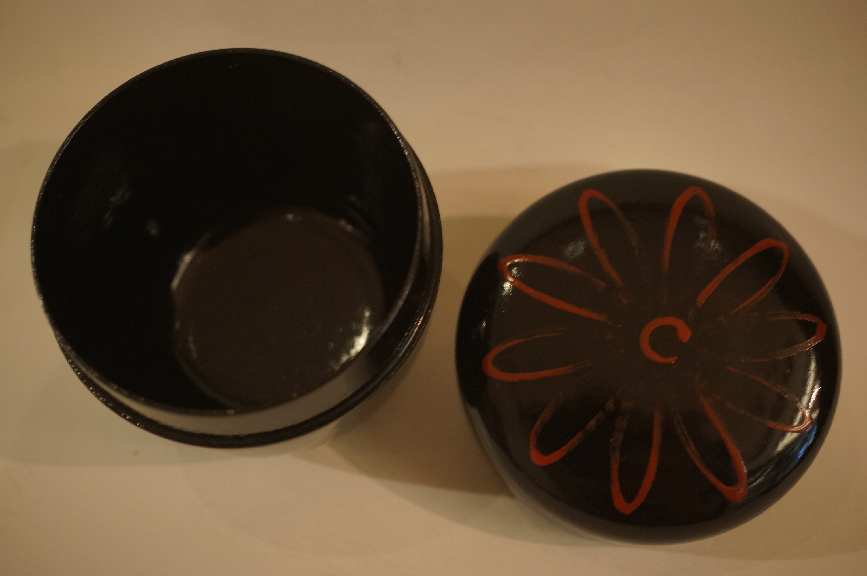 飛来一閑 黒中棗 美術商玉齋
