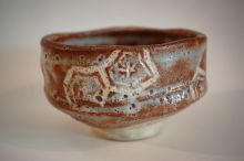 加藤十右衛門　鼠志野茶碗