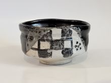 加藤十右衛門　黒織部茶碗